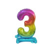 Picture of STANDING FOIL BALLOON 3 RAINBOW 38CM